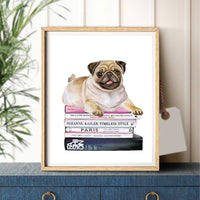 Poster con Ilustración de Pug