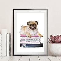 Poster con Ilustración de Pug