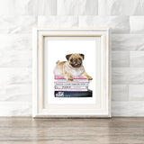 Poster con Ilustración de Pug